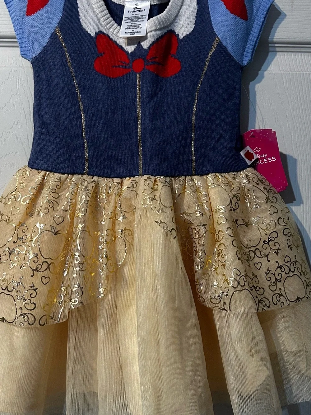 Disney Girls Navy, Light Blue, Red & Gold Princess Costume Dress